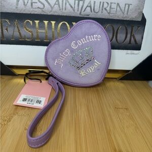 Juicy Couture Lavender Heart Wristlet Clutch